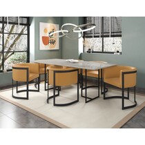 joaquin off white tan  pc dining room   