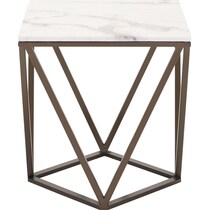 jocelyn white brass end table   