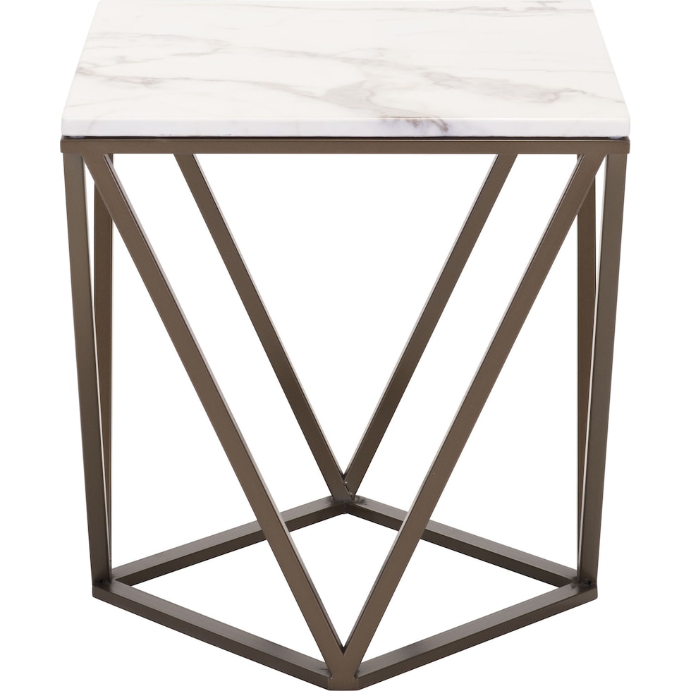 jocelyn white brass end table   