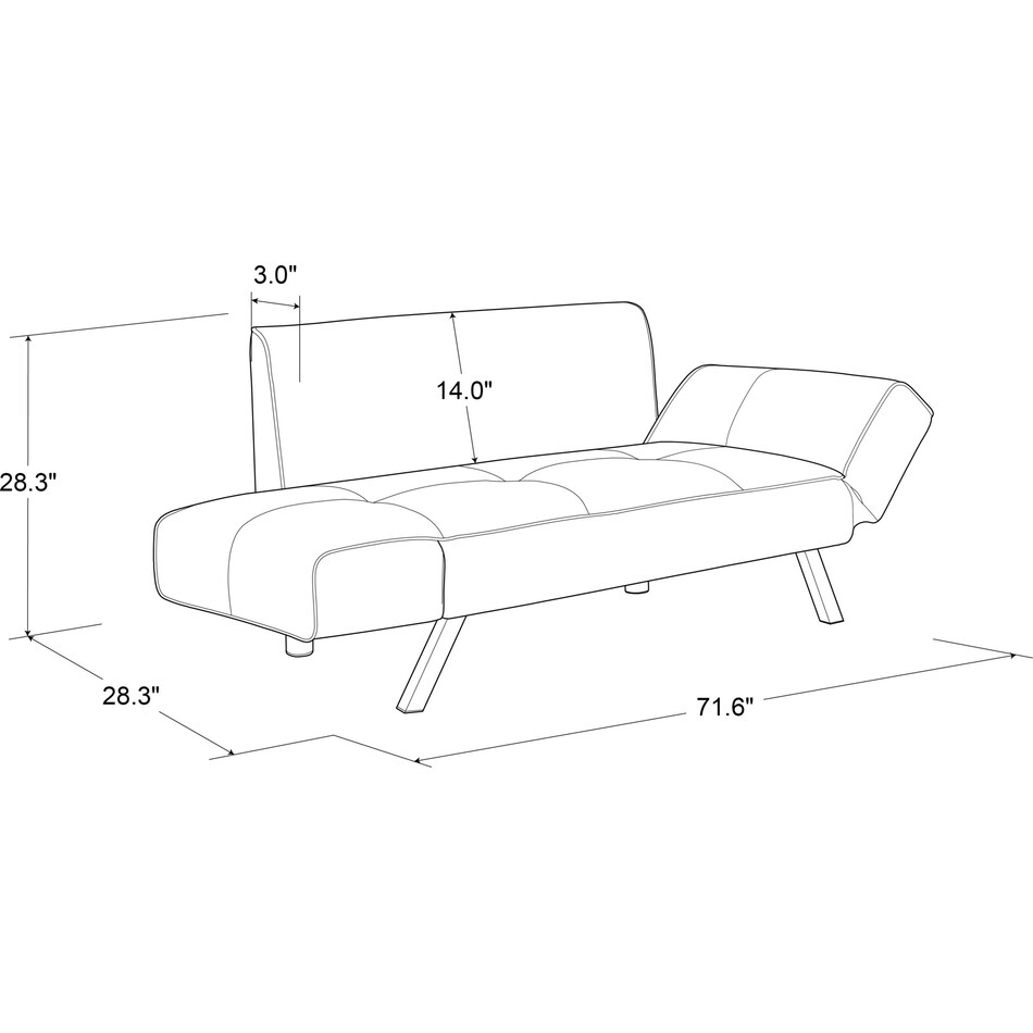 Serta Joci Futon Blue Value City Furniture