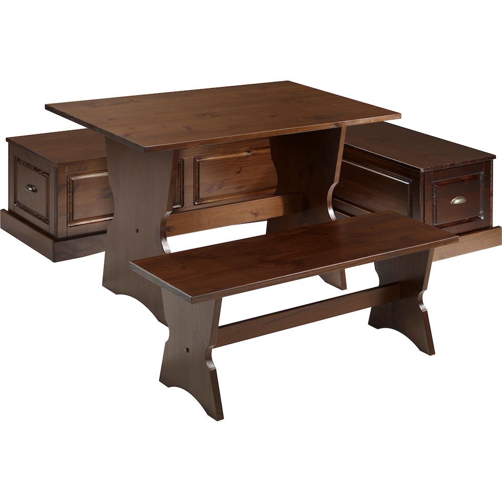 joelle dark brown corner nook   