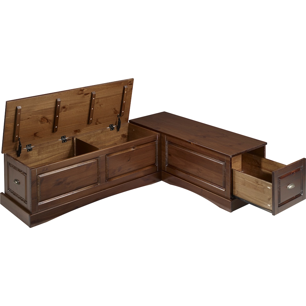 joelle dark brown corner nook   