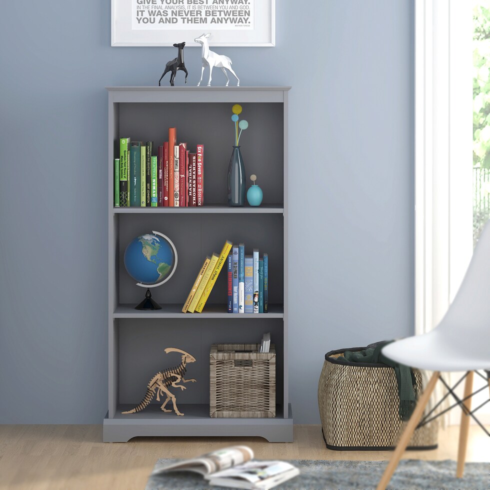 joelle gray bookcase   