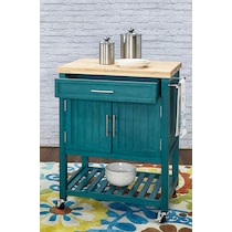 jolene blue kitchen cart   