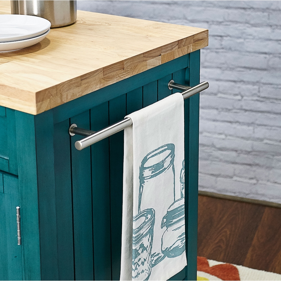 jolene blue kitchen cart   