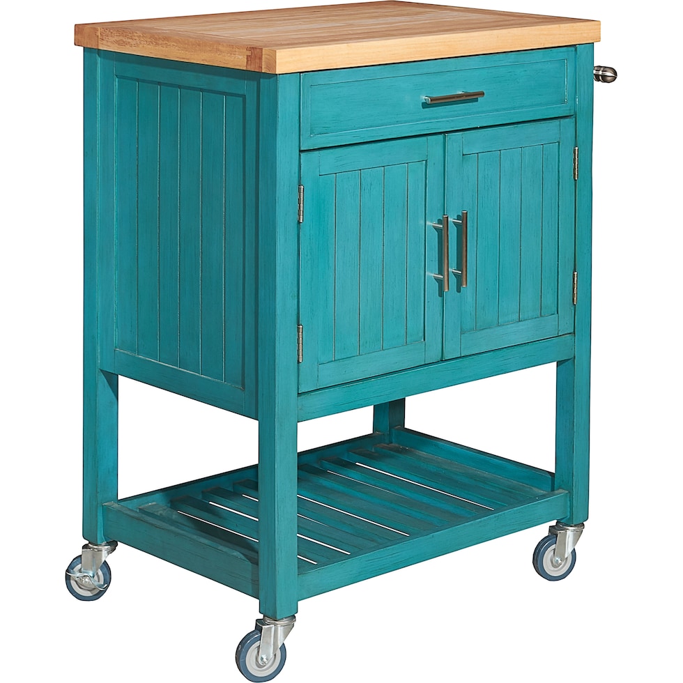 jolene blue kitchen cart   