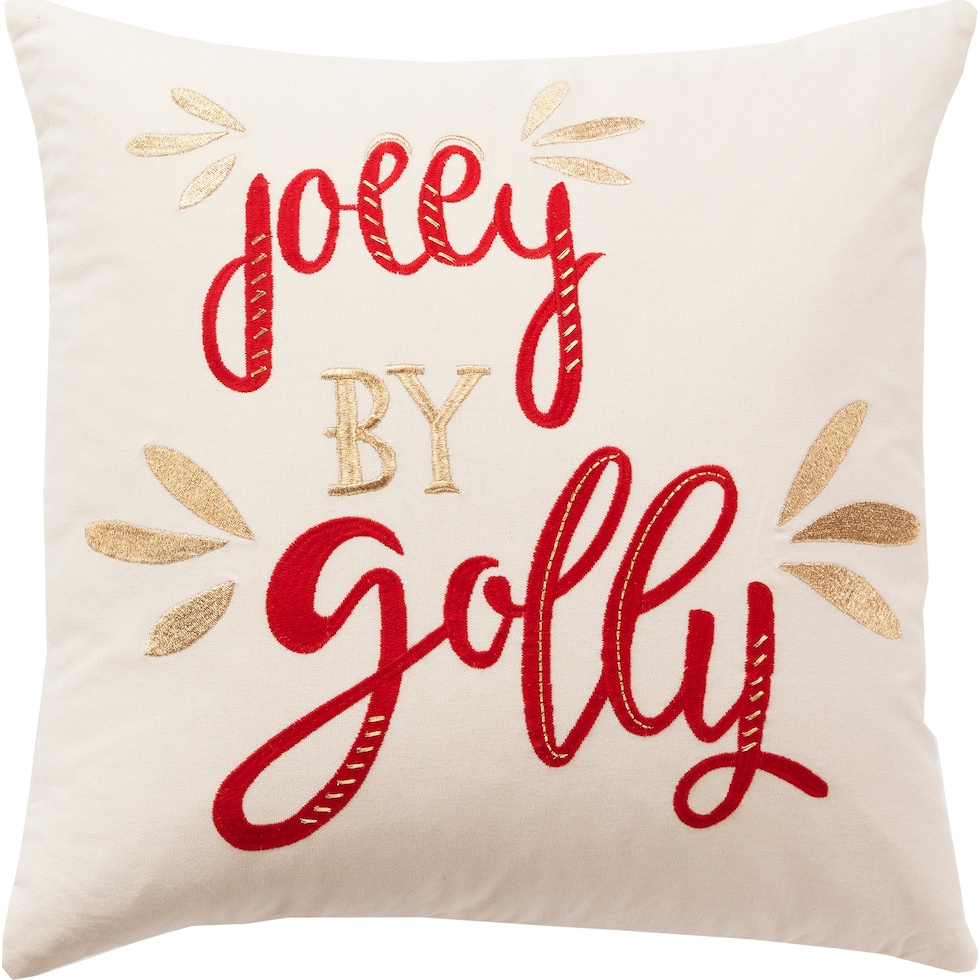 jolly by golly natural accent pillow   