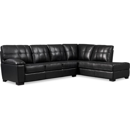 Jones 2-Piece Sectional with Right-Facing Chaise - Black