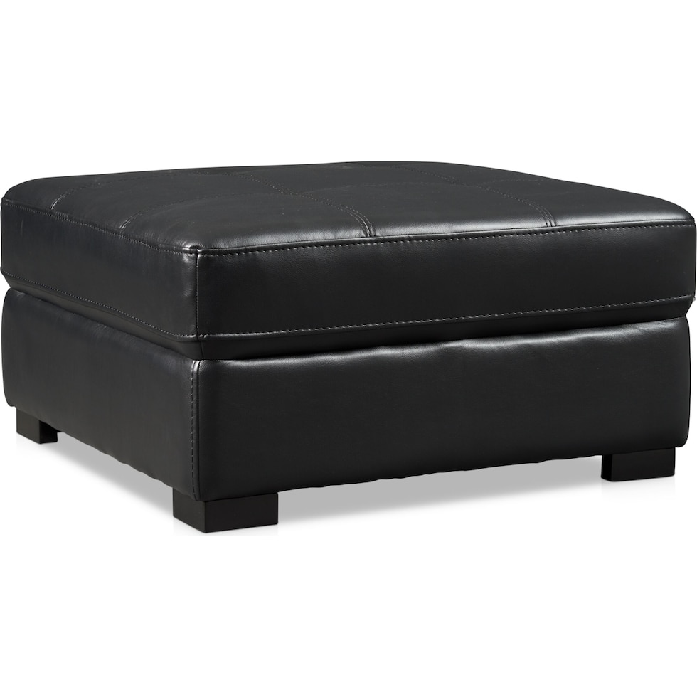 jones black ottoman   