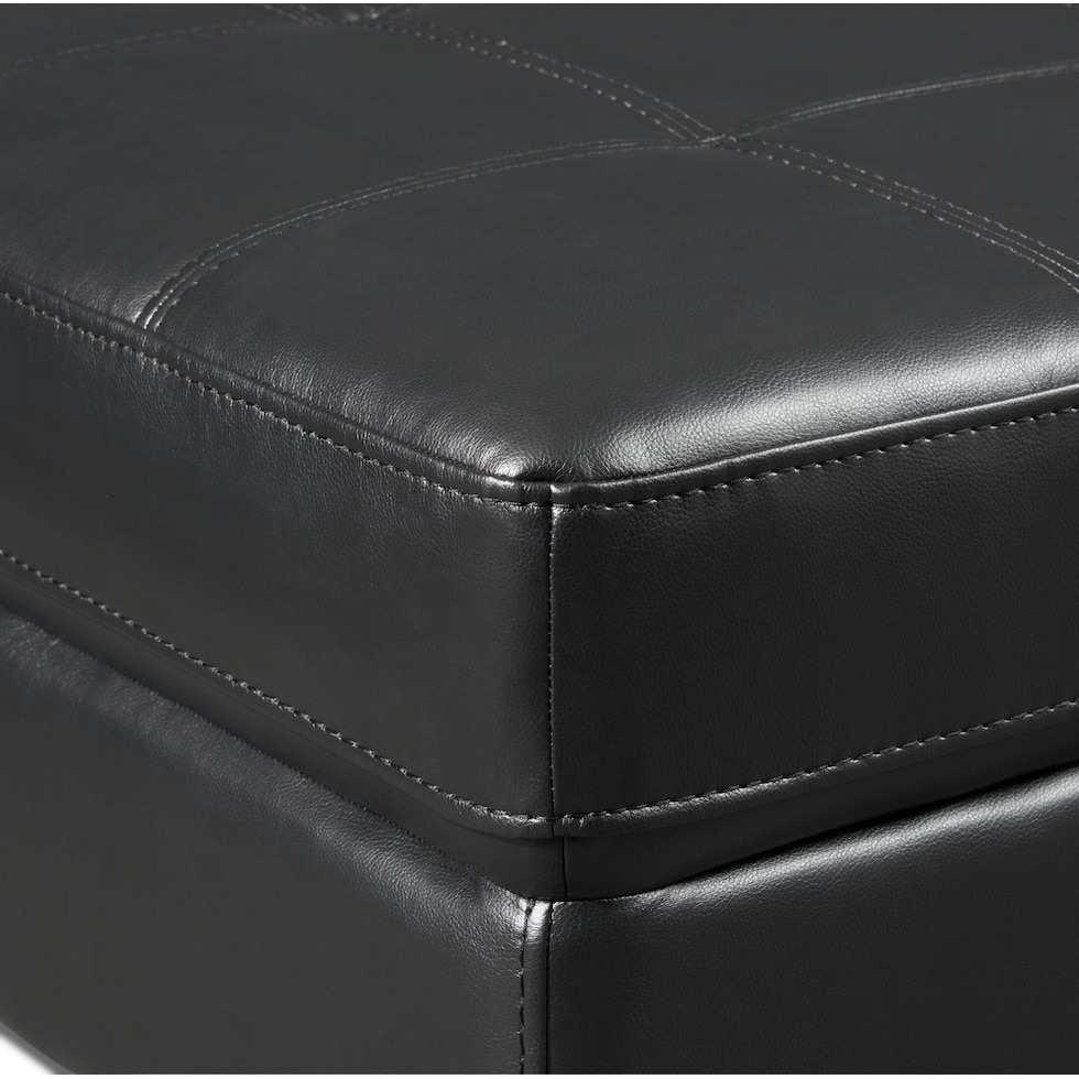 jones black ottoman   