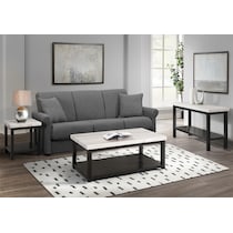 jordie white sofa table   
