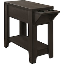 joseph dark brown end table   