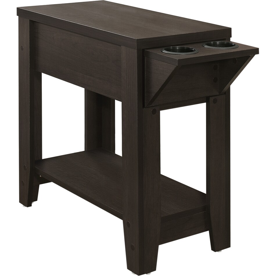 joseph dark brown end table   