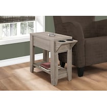 joseph light brown end table   