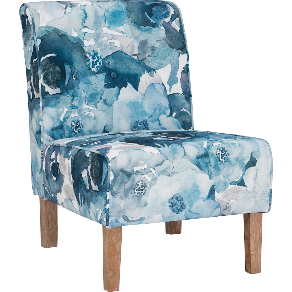 josephine blue accent chair   