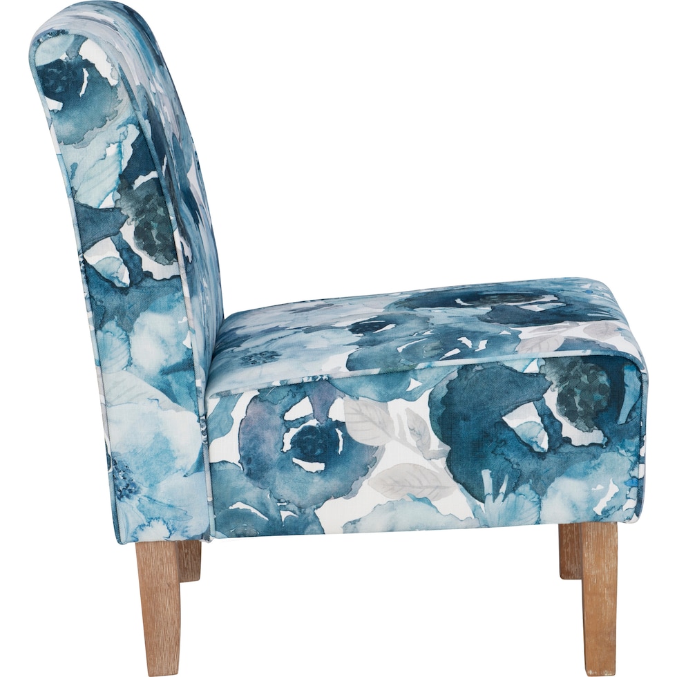 josephine blue accent chair   