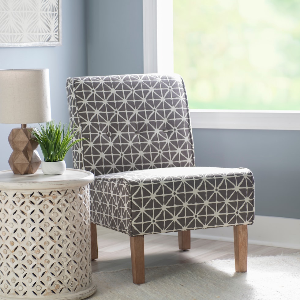 josephine gray accent chair   
