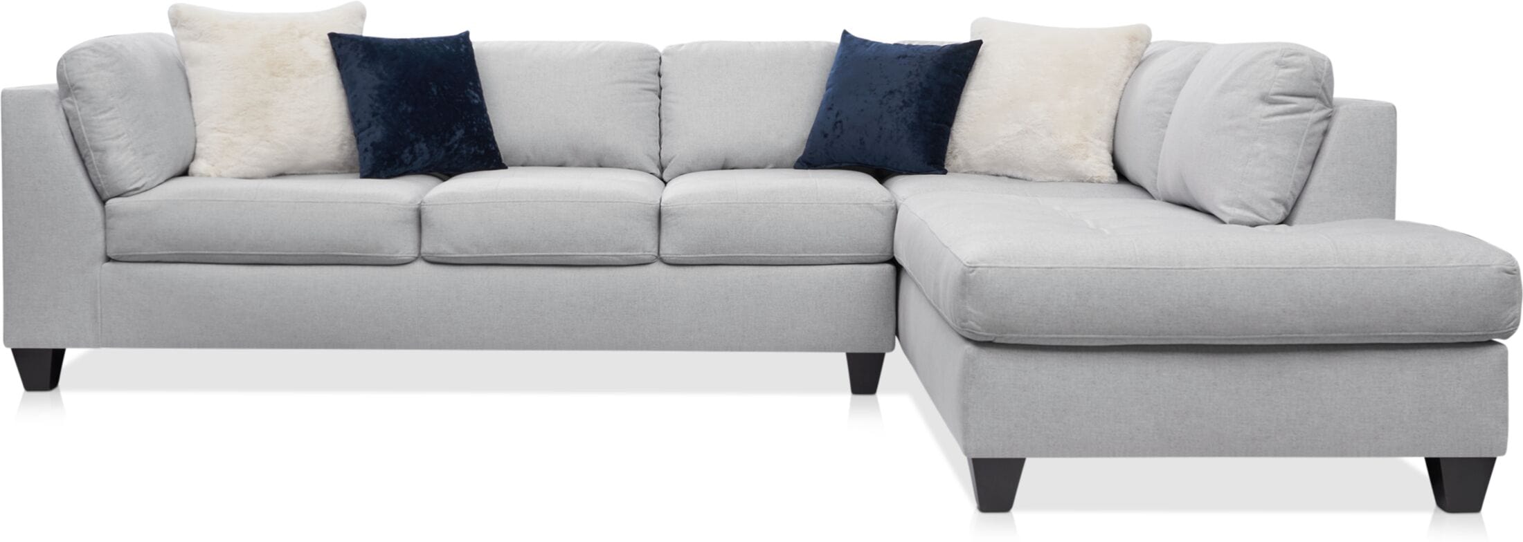 Value city deals gray sectional