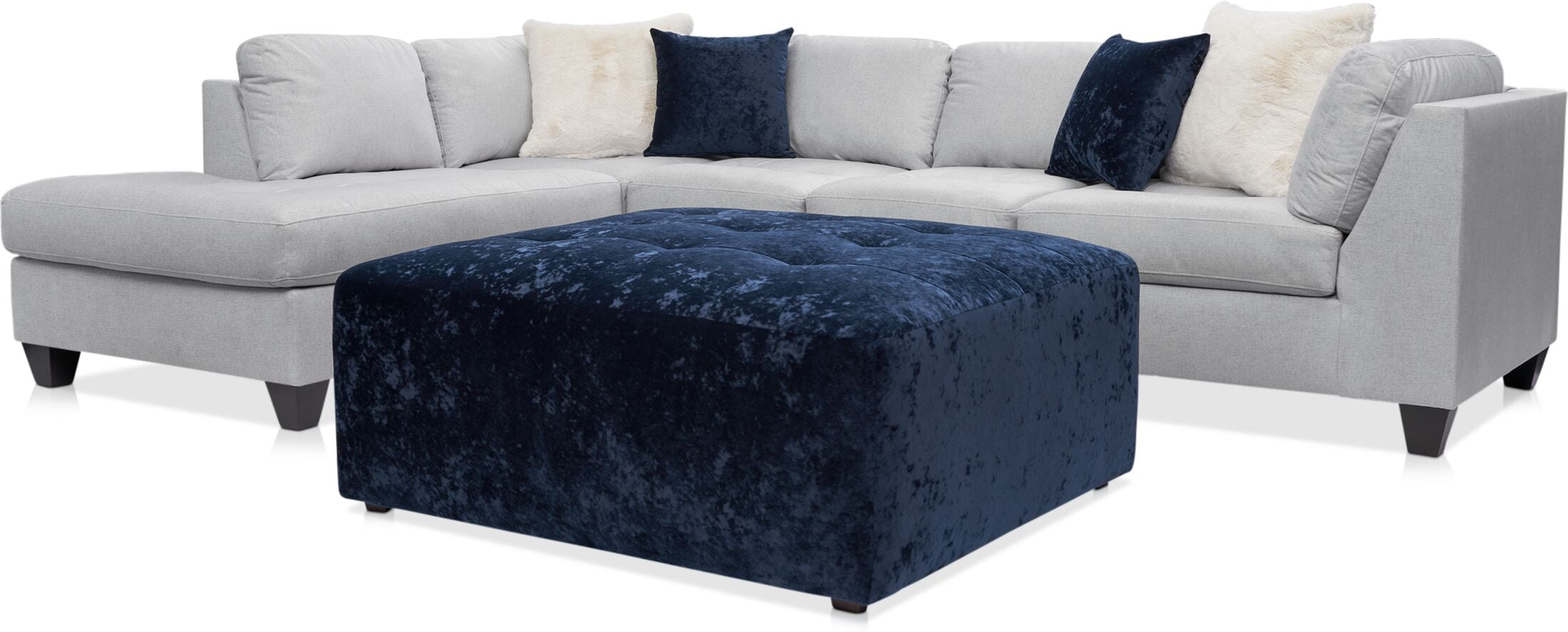 Blue sectional value deals city