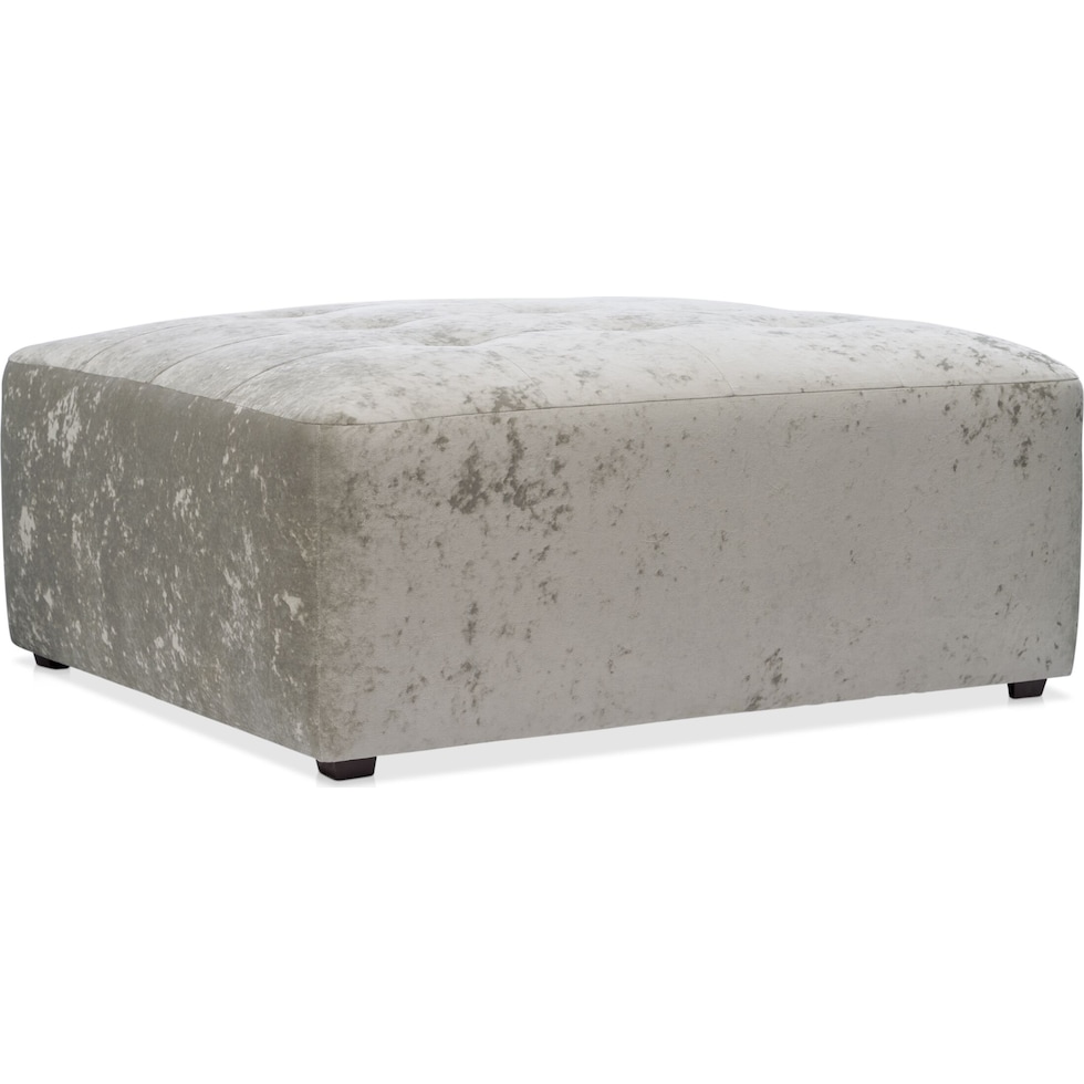 josie silver ottoman   