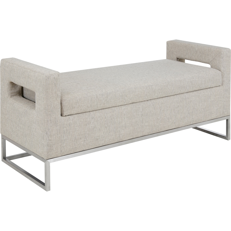 jourdan gray storage bench   