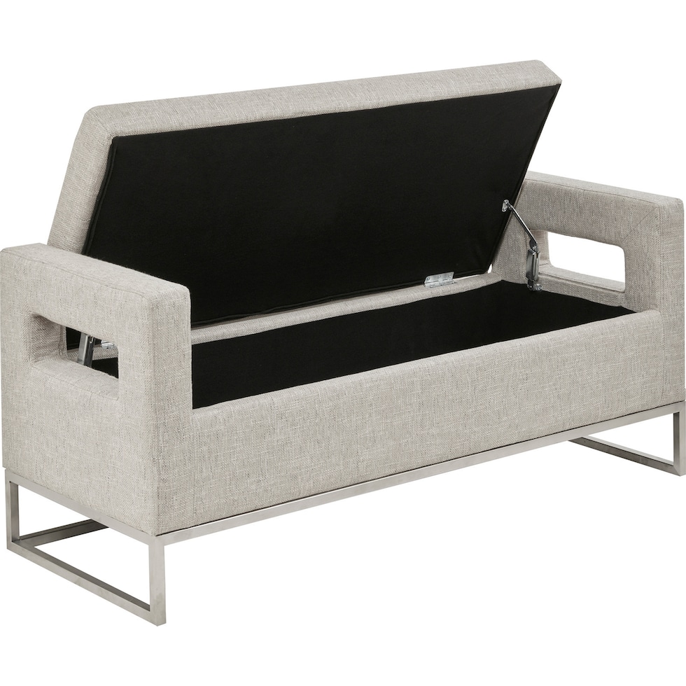 jourdan gray storage bench   