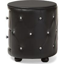 journee black nightstand   