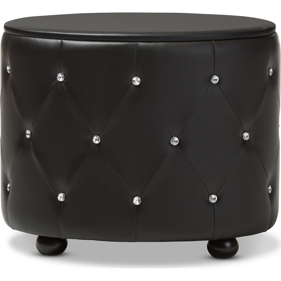 journee black nightstand   