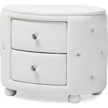journee white nightstand   