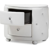 journee white nightstand   
