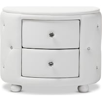 journee white nightstand   