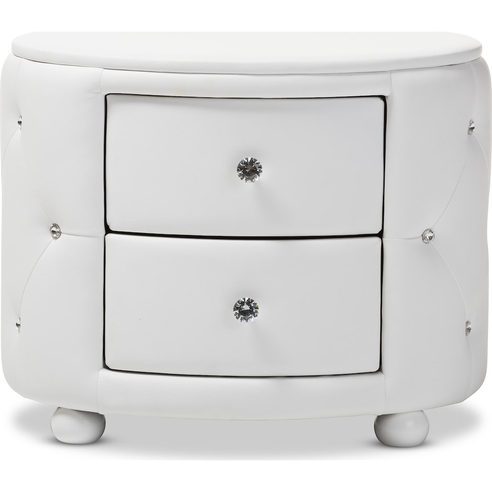 journee white nightstand   