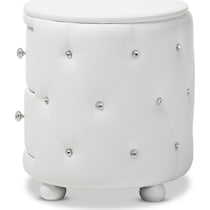 journee white nightstand   