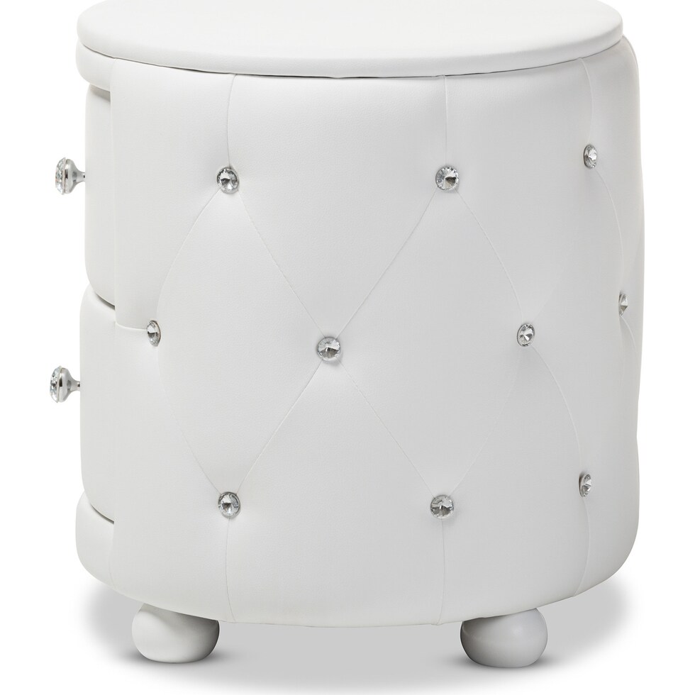 journee white nightstand   
