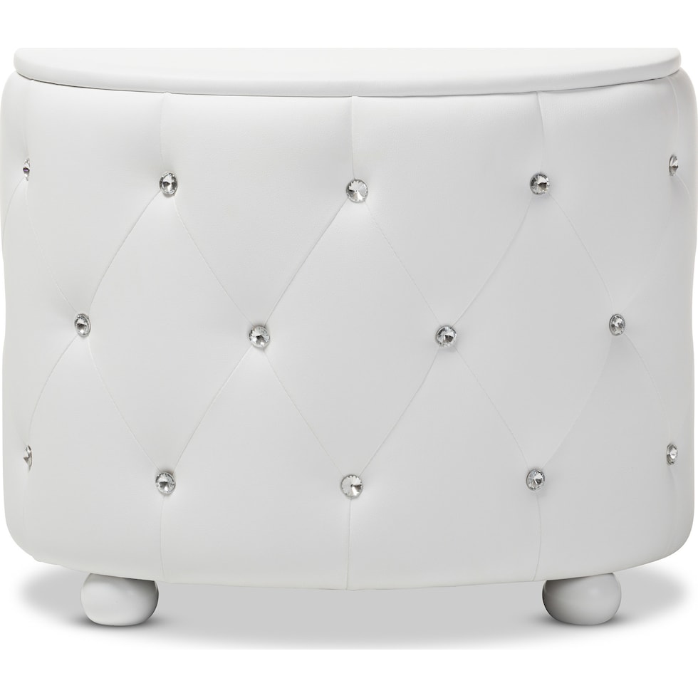 journee white nightstand   