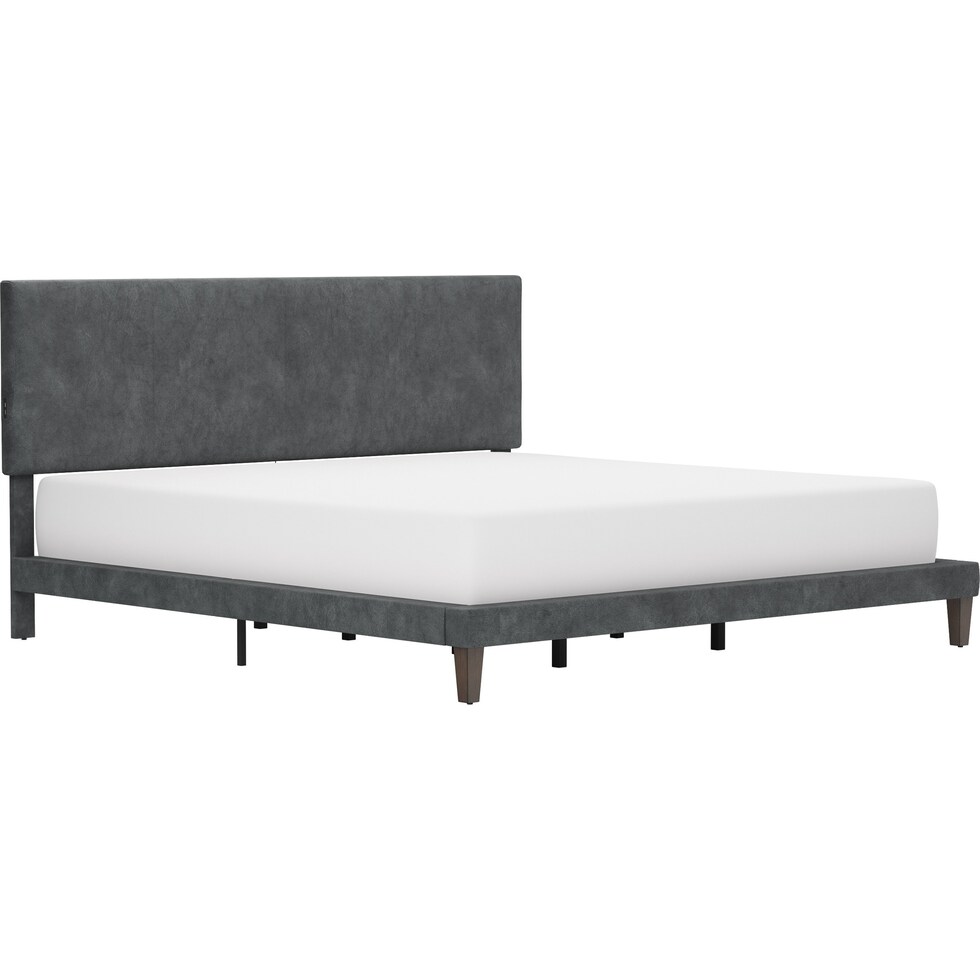 journey gray king bed   