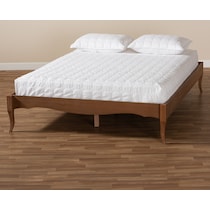 journi dark brown full bed frame   