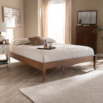 journi dark brown full bed frame   