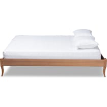 journi dark brown full bed frame   