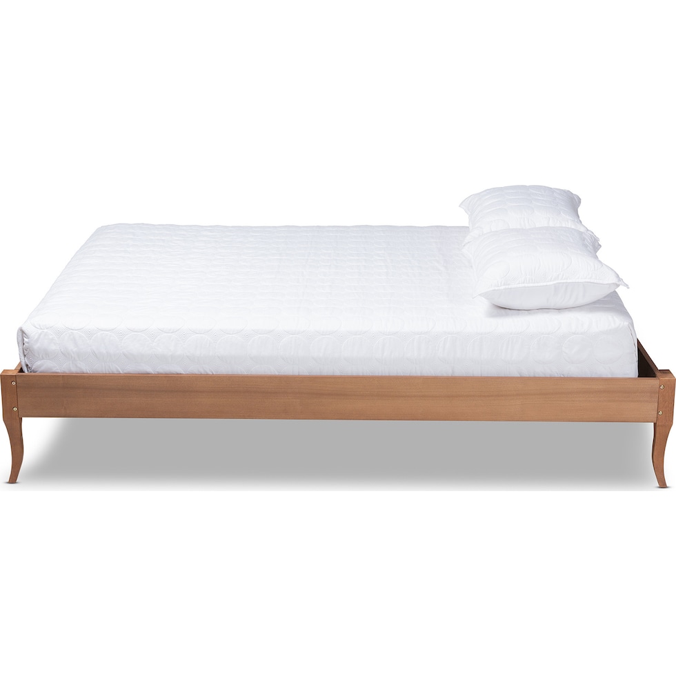 journi dark brown full bed frame   