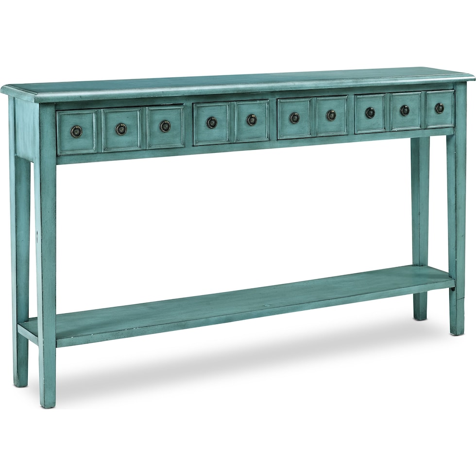 jovie blue console table   