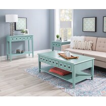 jovie blue console table   
