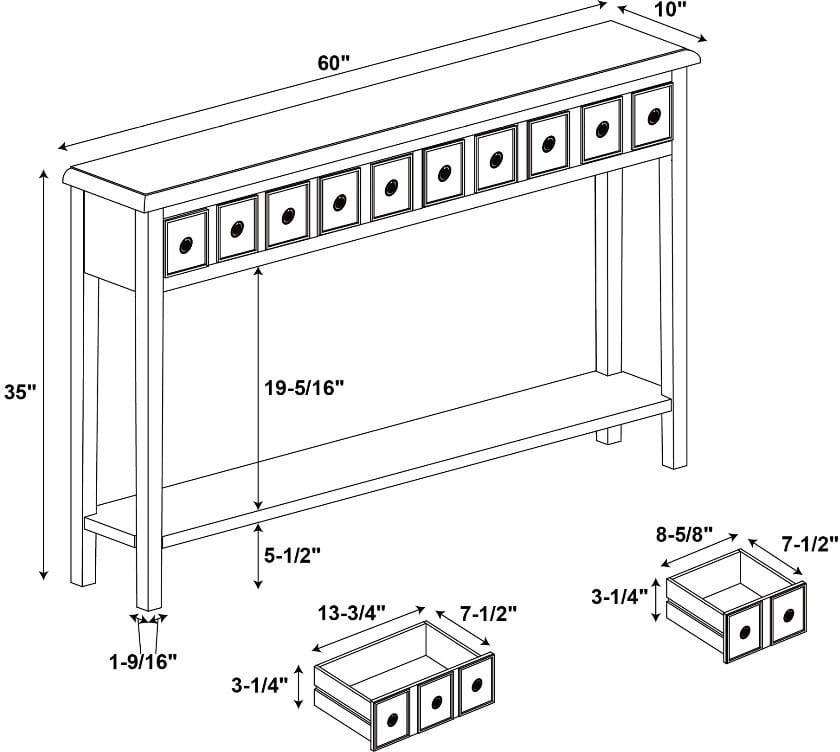 Jovie 60" Console Table Value City Furniture