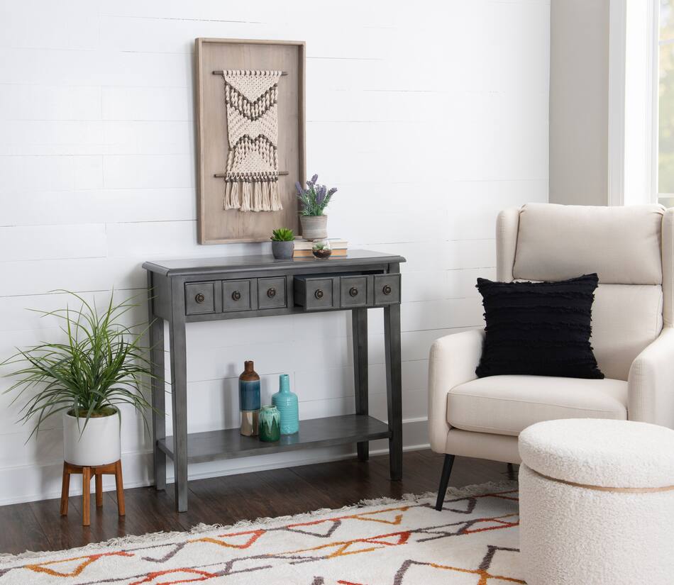 Jovie 38" Console Table Gray Value City Furniture