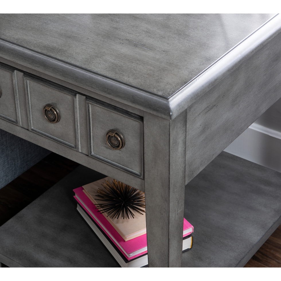 jovie gray side table   