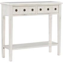 jovie white console table   