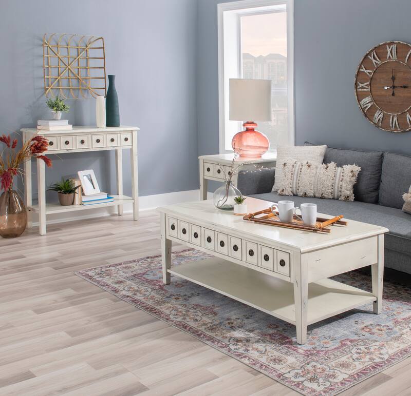 Jovie 38" Console Table Cream Value City Furniture