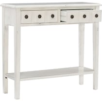 jovie white console table   