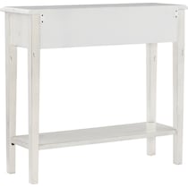 jovie white console table   