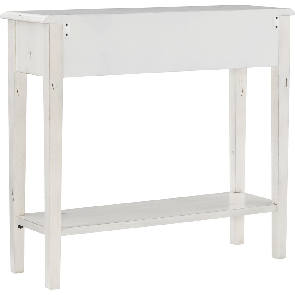 jovie white console table   